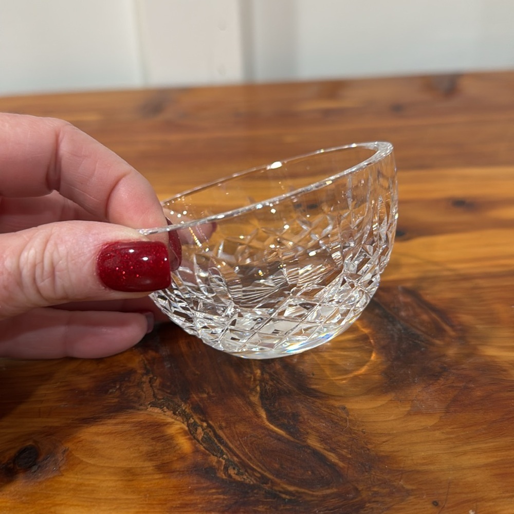 Vtg Waterford Crystal Lismore Open Sugar Bowl Trinket Dish - Picture 2 of 6